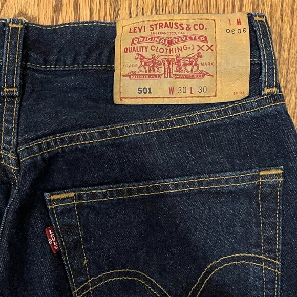 Levi's 501 Dark Wash Jeans - Picture 3 of 3